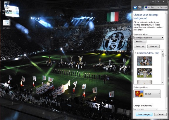 Juventus FC Windows 7 Theme with Song screenshot