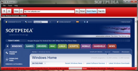 K-RIL Browser screenshot