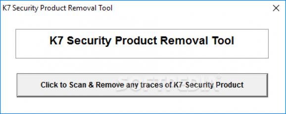 K7 Security Product Removal Tool screenshot