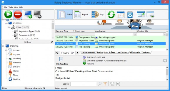 Refog Employee Monitor screenshot
