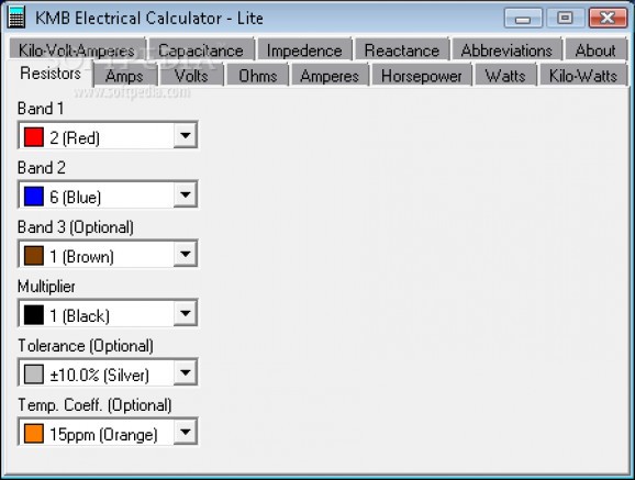 KMB Electrical Calculator screenshot