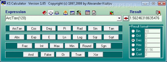KS Calculator screenshot