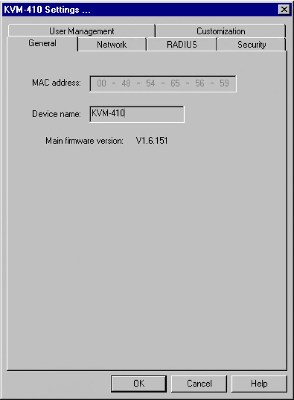KVM-410 AdminTool screenshot