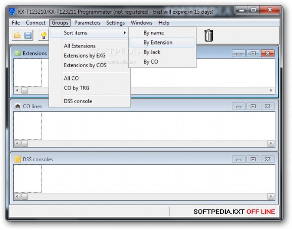 KX-T123210/KX-T123211 Programmator screenshot