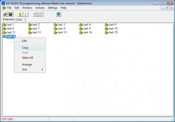 KX-TA Programmator screenshot