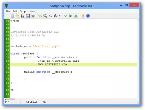 Kantharos IDE screenshot