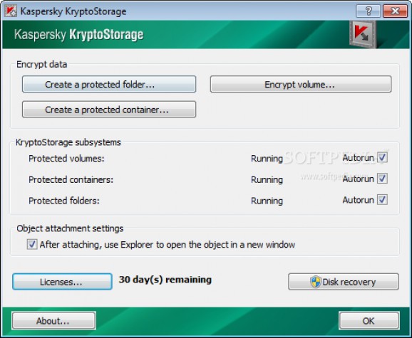Kaspersky KryptoStorage screenshot