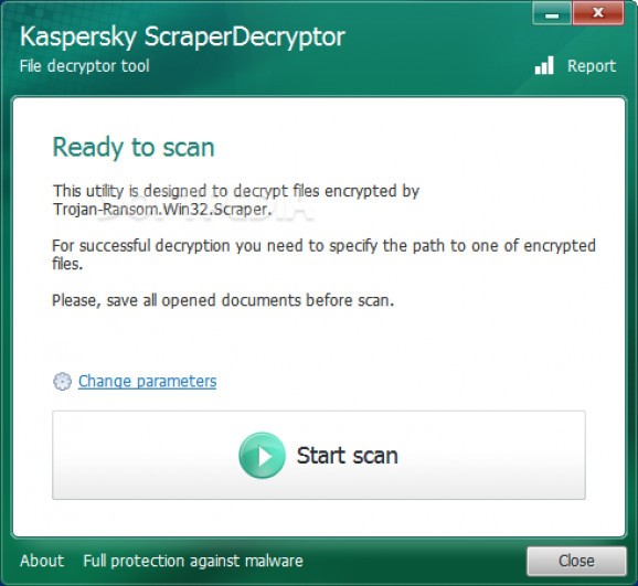 Kaspersky ScraperDecryptor screenshot