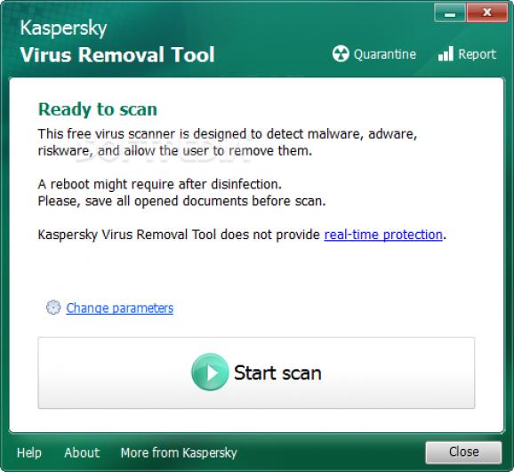 Kaspersky Virus Removal Tool screenshot