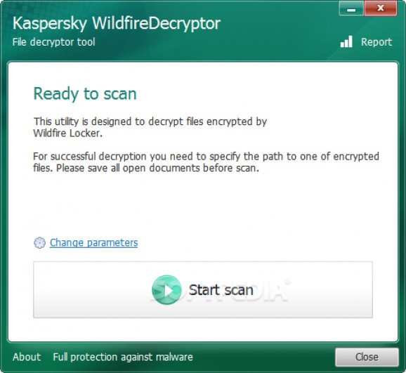 Kaspersky WildfireDecryptor screenshot