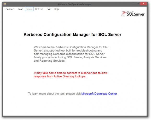 Microsoft Kerberos Configuration Manager for SQL Server screenshot