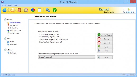 Kernel File Shredder screenshot