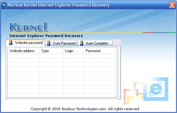 Kernel Internet Explorer screenshot
