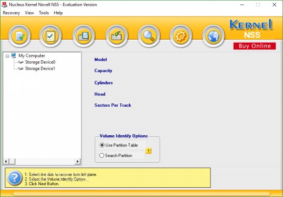 Kernel Recovery Novell NSS screenshot