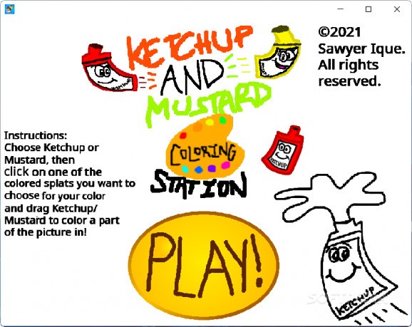 Ketchup And Mustard Coloring Station screenshot
