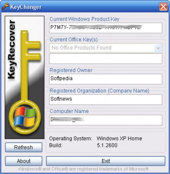 KeyChanger screenshot
