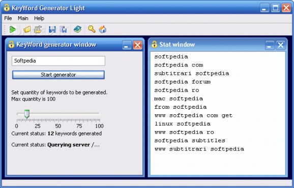 KeyWord Generator lite screenshot