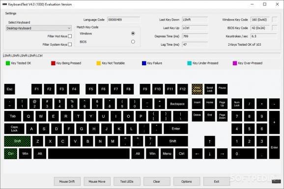 KeyboardTest screenshot