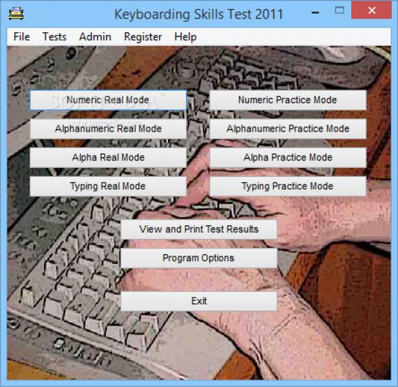 Keyboarding Skills Test screenshot