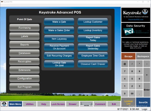 Keystroke POS screenshot