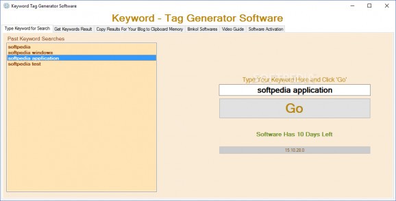 Keyword Tag Generator Software screenshot