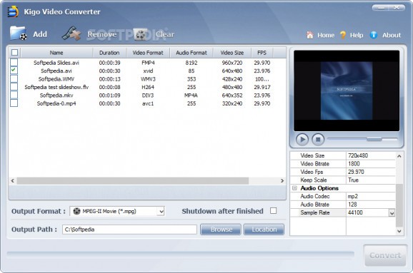 Kigo Video Converter screenshot