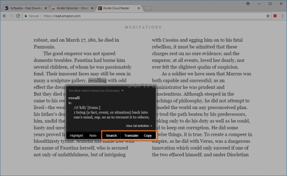 Kindle Optimizer screenshot