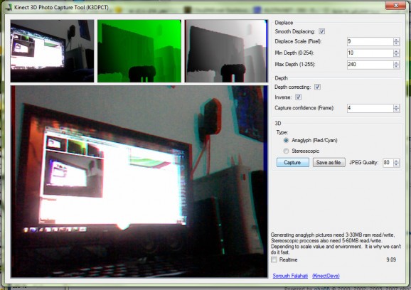 Kinect 3D Photo Capture Tool screenshot