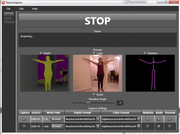 KinectCapture screenshot