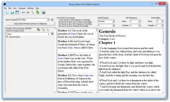King James Pure Bible Search screenshot