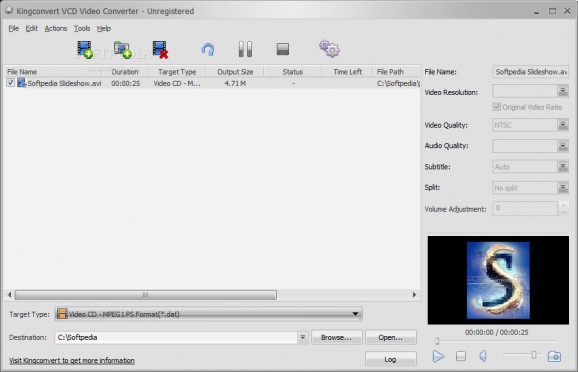 KingConvert VCD Creator screenshot