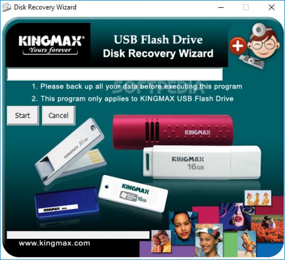 Kingmax UFD Recovery Tool screenshot