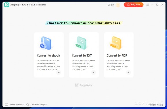 Kingshiper EPUB to PDF Converter screenshot