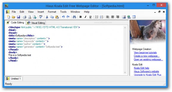 Koala Edit Free Webpage Editor screenshot