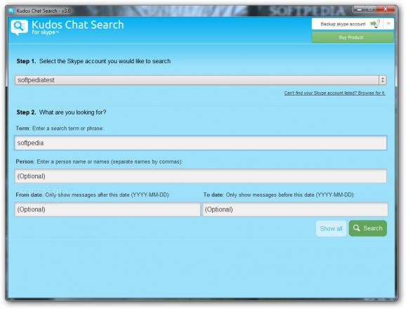 Kudos Chat Search screenshot