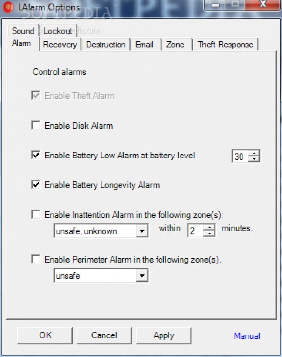 LAlarm - Free Laptop Alarm screenshot
