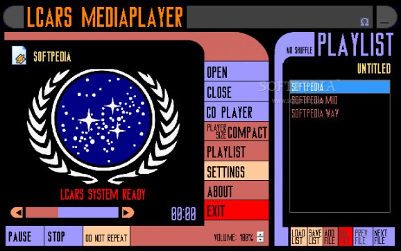 LCARS MediaPlayer screenshot