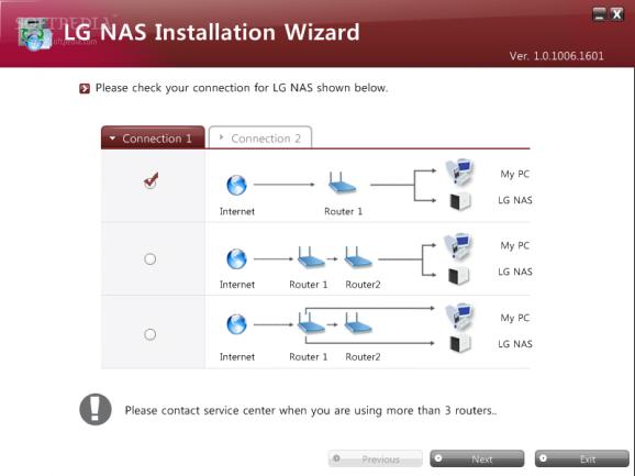 LG NAS Install Wizard screenshot