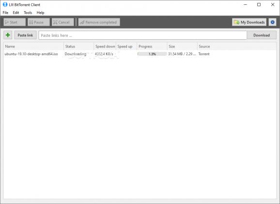 LIII BitTorrent Client screenshot