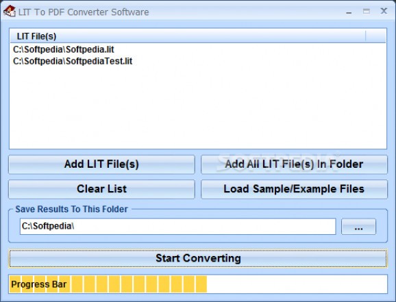 LIT To PDF Converter Software screenshot