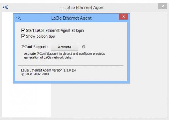 LaCie Ethernet Agent screenshot