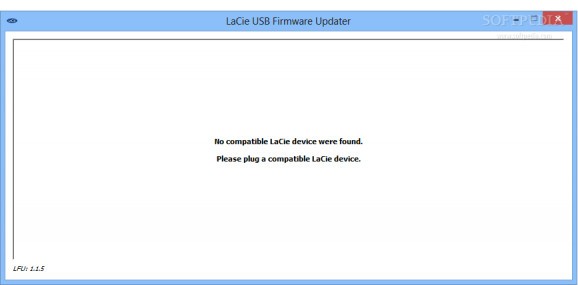 LaCie USB Firmware Updater screenshot