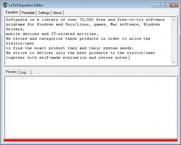 LaTeX Equation Editor screenshot