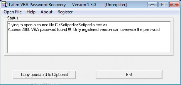 Lalim VBA Password Recovery screenshot