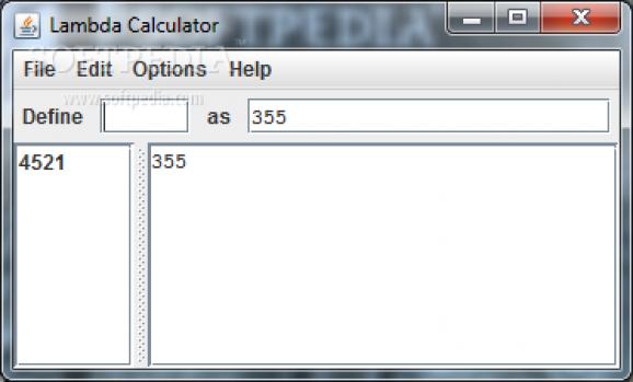 Lambda Calculator screenshot