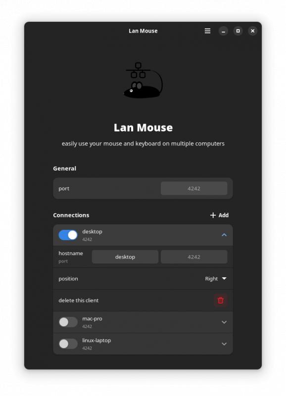 Lan Mouse screenshot