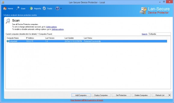Lan-Secure Device Protector Workgroup screenshot