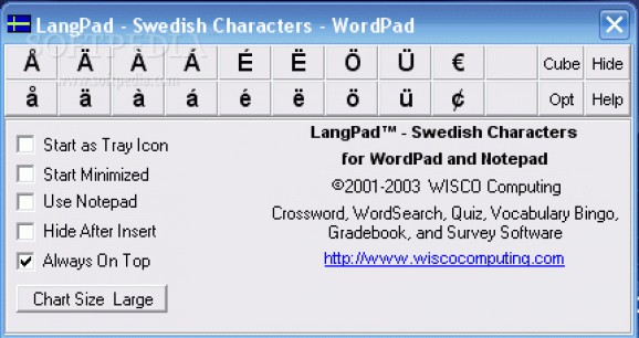 LangPad - Swedish Characters screenshot