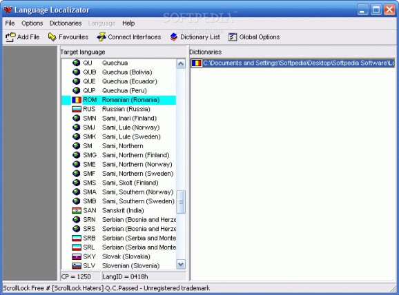 Language Localizator screenshot