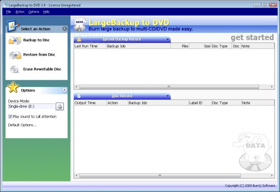 LargeBackup to DVD screenshot